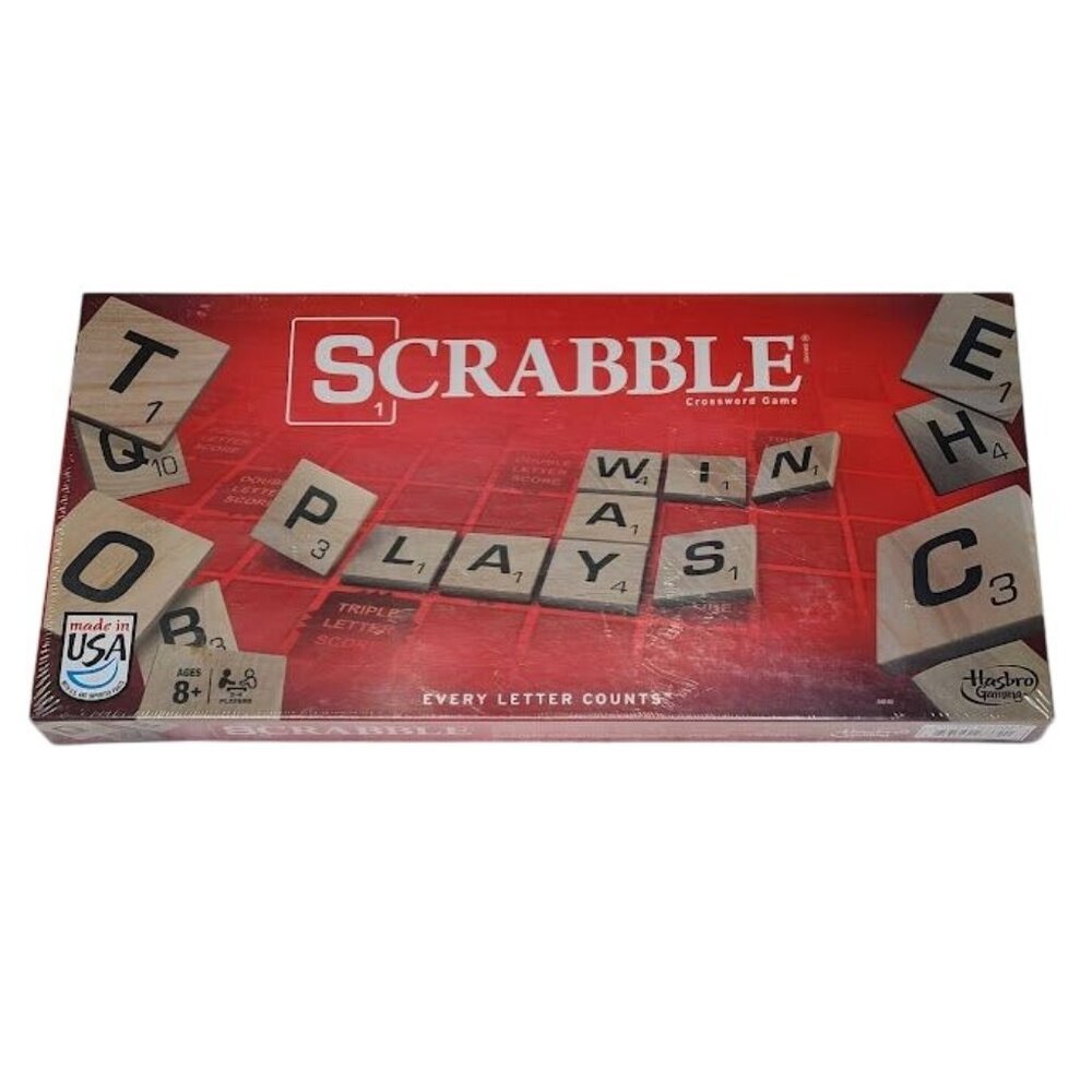 Scrabble Classic Crossword Board Game By Hasbro Gaming New Factory Sealed